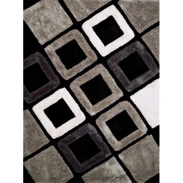 United Weavers 1 ft. 10 in. x 3 ft. Finesse Plush Accent Rug, Black 2100 21070 24 - main
